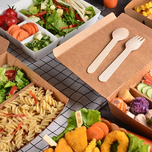China Eco-Friendly Recyclable Kraft Folders Matt Lamination Sushi Takeaway Fast Food Packaging Paper Boxes - Image 6