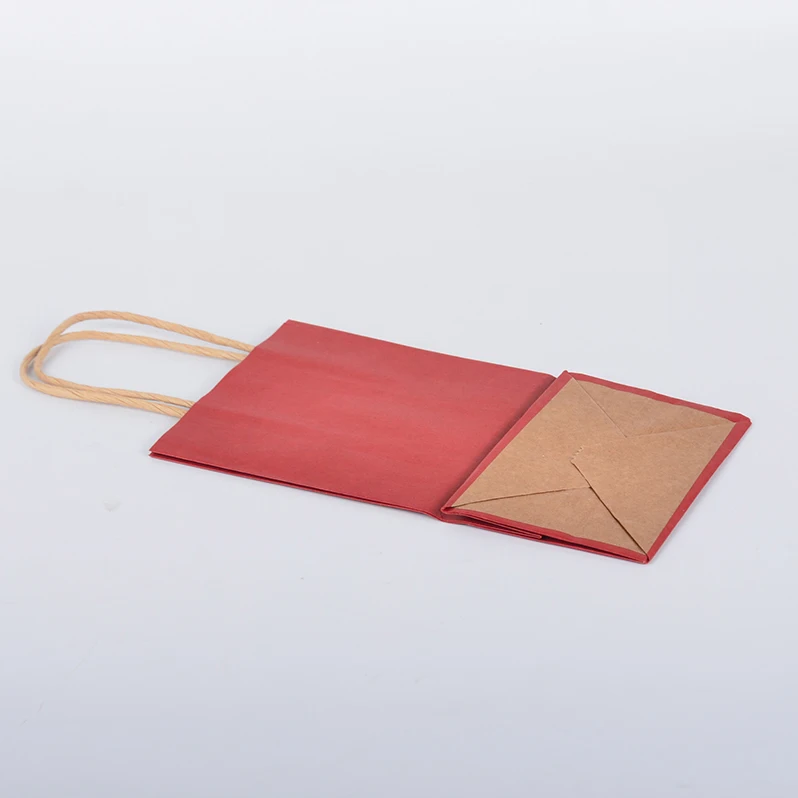 Black Rubber Printing Disposable Custom China Bolsa De Papel High Quality Brown Kraft Paper Bag 50 Pc - Image 5