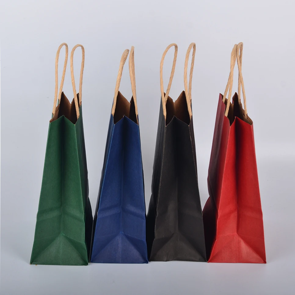 Black Rubber Printing Disposable Custom China Bolsa De Papel High Quality Brown Kraft Paper Bag 50 Pc - Image 6