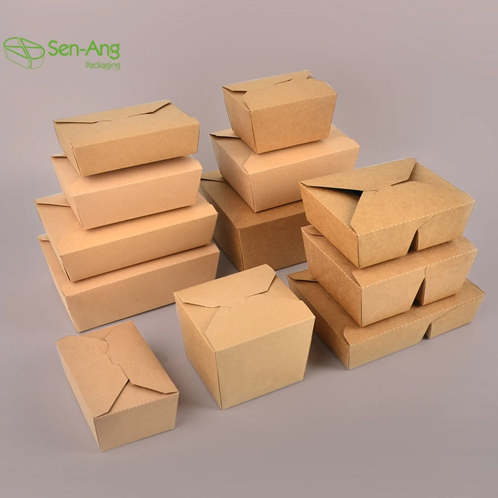 Multi Compartment Bneto Lunch Kraft Takeaway Take Out Fast Packaging 700Ml Custom Paper Food Box - Image 6