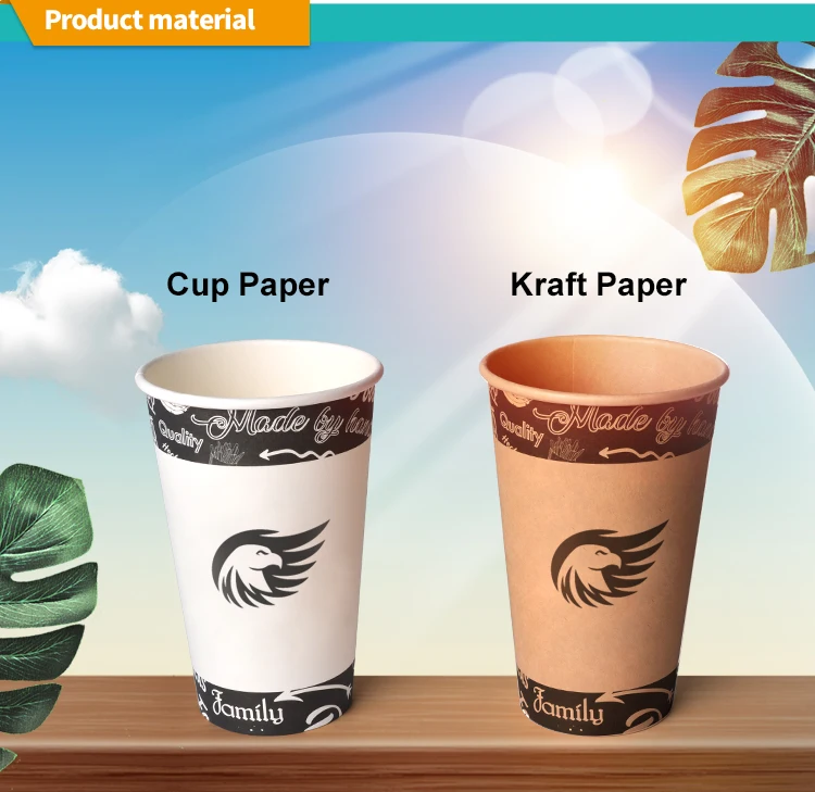 Coffee Cups Custom Logo Print Customized Manufacturers 8oz Single Wall With Lid Take Away Custom Print Logo Paper Coffee Cup - Image 3
