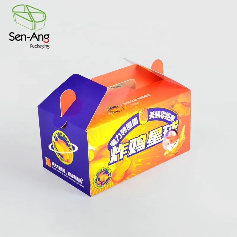 Printing Logo Custom OEM Stock Flat Box Fried Chicken Paper Box - Image 2