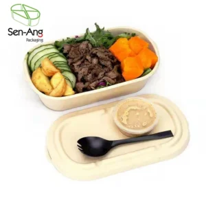 Sugarcane Bagasse 1 2 3 Compartment Biodegradable Frozen Delivery Food Container