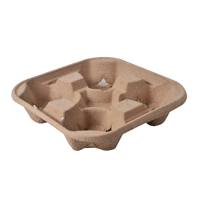 Disposable Customized Kraft Take Away Drink Eco Paper Coffee Cardboard Cup Holders Carrier Packing - Image 2