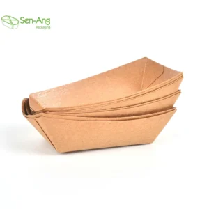 Cardboard Snack Chicken Nugget Boat Red and White Plaid Cherkerd Paper Tray Takeout Food Box
