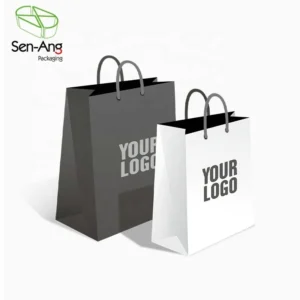 Custom Logo Luxury Shopping Paper Bag Wedding Bag Gift Paper Bag With Handle