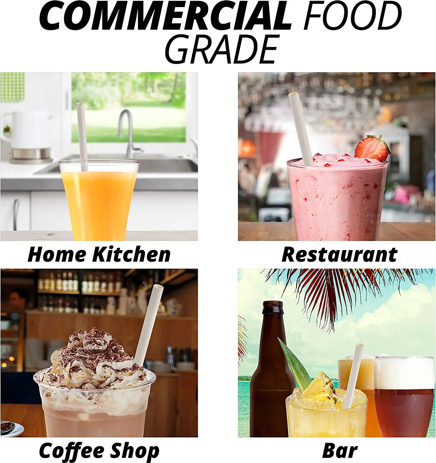 Brand New Eco Friendly Drinking Disposable Food Grade Drink Multi Size Colorful White Paper Straw - Image 6