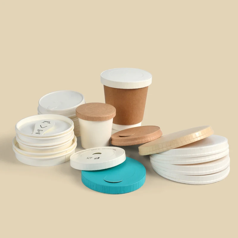 16oz Kraft Ripple Wall Disposable to Go Paper Coffee Cups With Paper Lid - Image 3