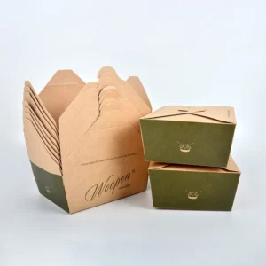 Custom Printed Restaurant Disposable to Go Lunch Tacos Burger Paper Packing Takeout Takeway Food Box Eco Friendly