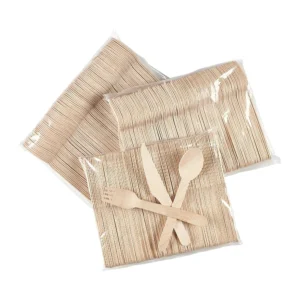 Disposable Bamboo Wooden Cutlery Set 100% All-natural Bulk Packing Eco-friendly Biodegradable and Compostable Utensils