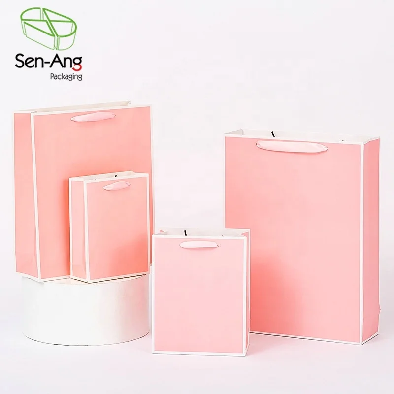 Flat Custom Printed Craft Paper Bag With Handle - Image 4