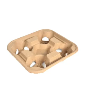 Customized Disposable Takeaway Drink Cup Holder Coffee Paper Cup Takeout Holder