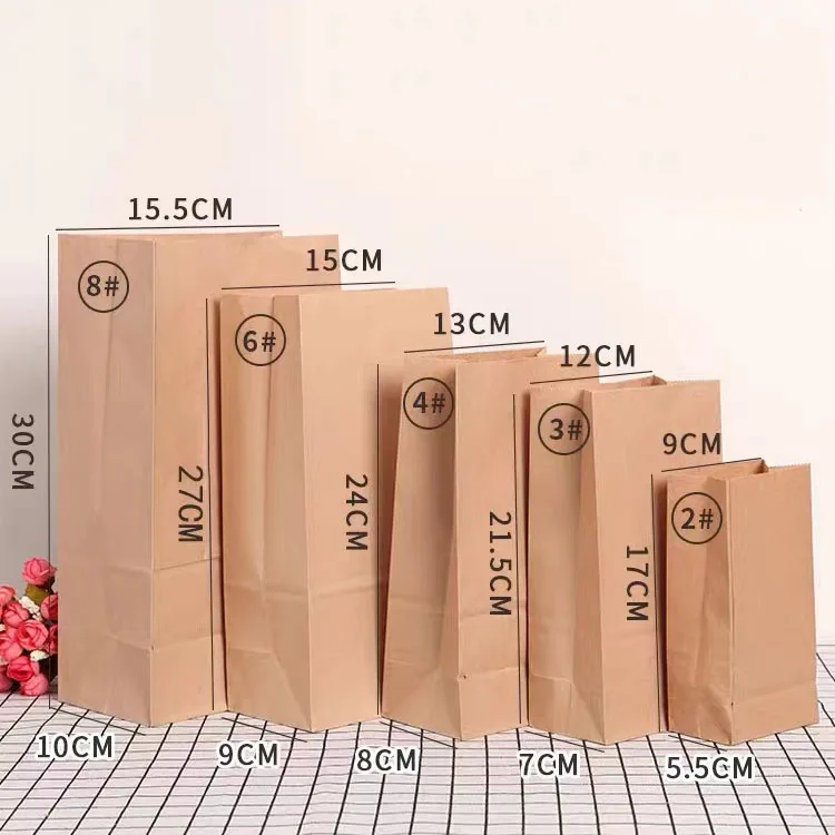 Hot Selling Manufacture Paper Bags With Handle Custom Logo Bolsa De Papel for Kraft Food Paper Bag - Image 6