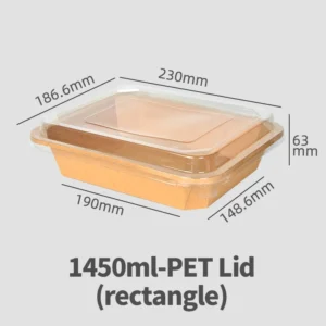 High Quality Waterproof Eco-Friendly Disposable Square Kraft Paper Octagonal Catering Bowls for Cookies Salad Big Meals
