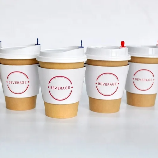 Eco Friendly Printed Logo Coffee Cup Sleeves With logo Custom Cup Sleeve - Image 6