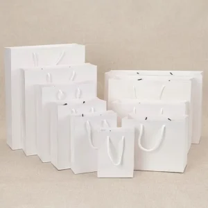 Kraft Square Bottom Paper Custom Logo Brown Gift Bag With Handles