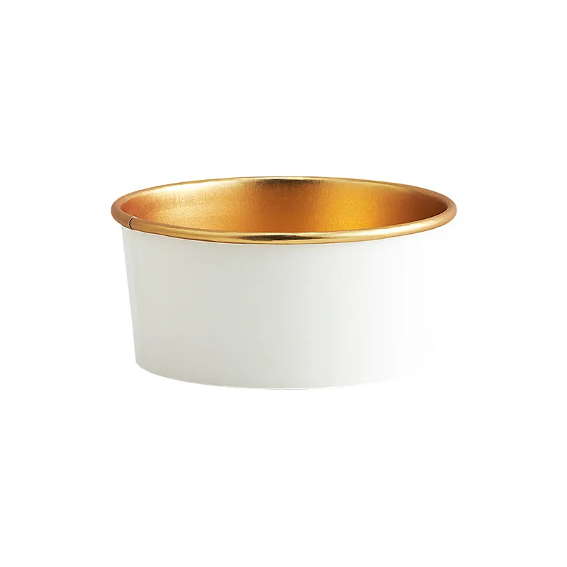 Factory Hot Sales 500ml 750ml 1000ml Paper Bowls With Lids for Hot Food Gold Foil Food Container Disposable Salad Paper Bowls - Image 5