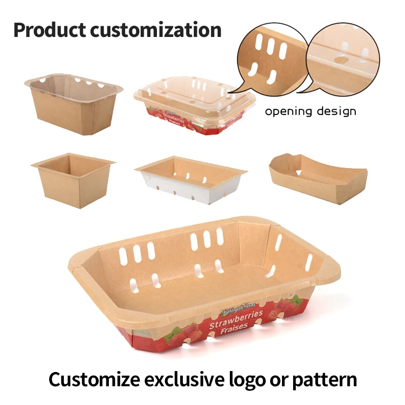 300ml 750ml 1000ml Lunch Paper Box Food Containers Soup Bowls Leakproof Square Kraft Paper Salad Bowl With Lids - Image 2
