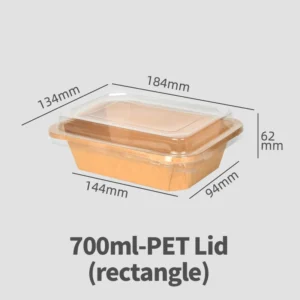 High Quality Rectangle Paper Bowls for Taco Salad. Burrito. Nacho. Pasta. Baked Potato Rectangle Octagonal 700ml