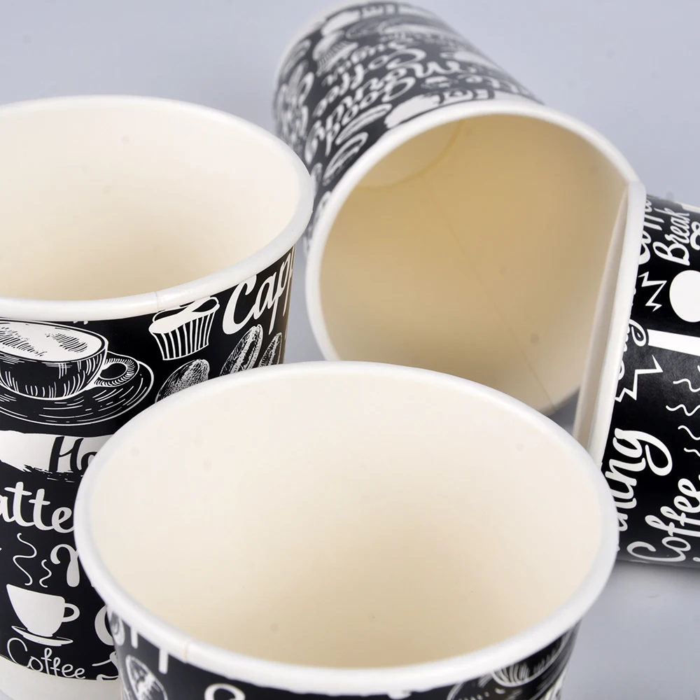 Eco Friendly Printed Logo Cold Beverage Cup Paper Cup with Lid Paper Cup Custom - Image 3