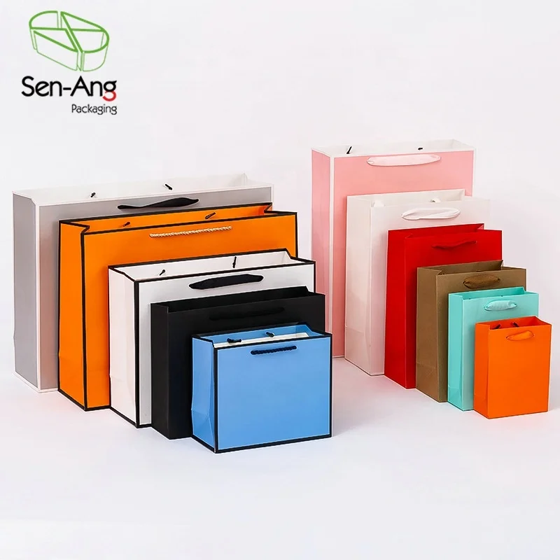 Flat Custom Printed Craft Paper Bag With Handle - Image 6