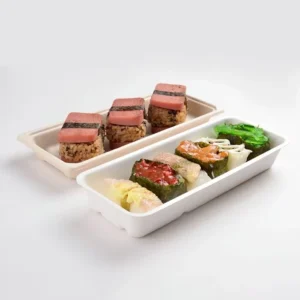 Takeaway Cake Compostable Sushi-Tray Sushi-Takeaway-Box Easy to Go Sushi Tray Box