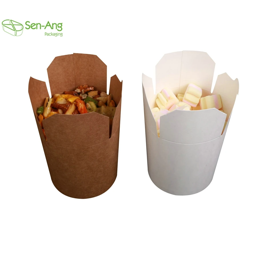Eco-friendly Disposable Kraft Paper Folders Food Takeaway Packaging Embossing Customizable Size Rice Base - Image 2
