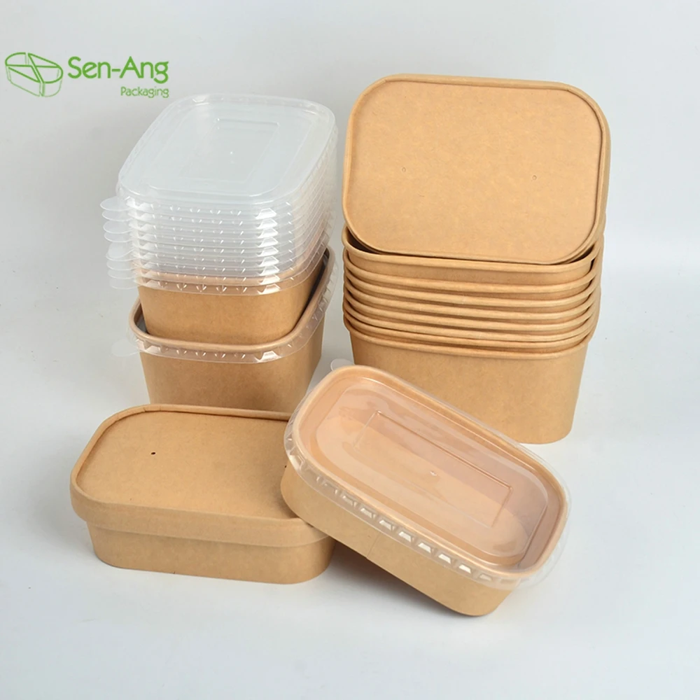 Factory Direct Sale Salad Microwavable White Go Soup Cup Kraft the Is Small Pet Paper Bowl With Lid - Image 6