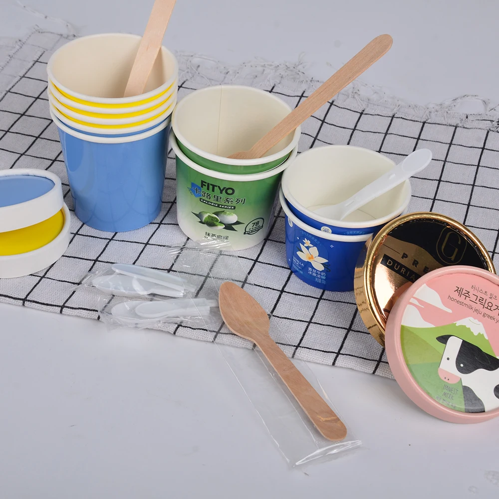 Multi Size Disposable Craft Paper Food Grade Custom Take Away Coffee Ice Cream Wine Carbonated Drinks Cups in Stock - Image 4