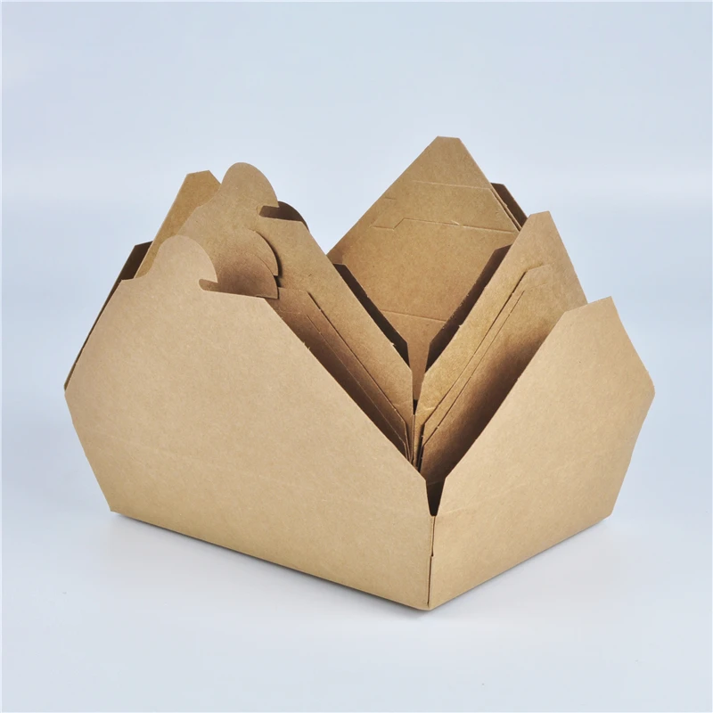 Custom Recyclable Disposable Kraft Paper Lunch Packaging Box with Glossy/Matt Lamination & Embossing for Sushi Takeaway - Image 3