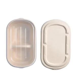 850ml 1000ml Lid to Sugarcane Food Container PP PET PULP Lid Sugarcane Food Container Use