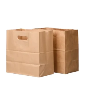 Automatic Handmade Khaki Kraft Restaurant Packaging Paper Bags Custom Food Takeaway Paper Bag