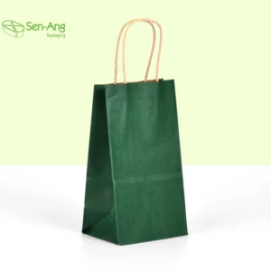 Wholesale Custom Your Own Logo Kraft Paper Bag Eco Friendly Kraft 10Cm White Paper Bag With Handle Bulk