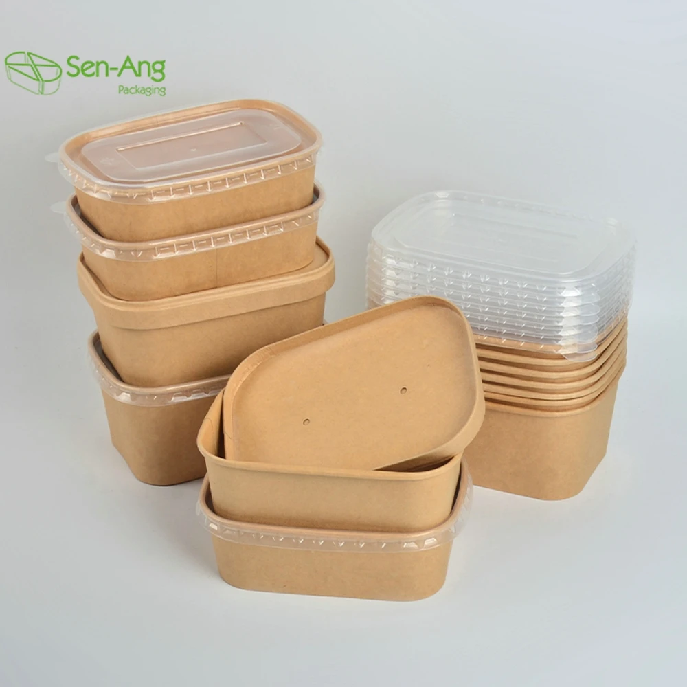 Factory Direct Sale Salad Microwavable White Go Soup Cup Kraft the Is Small Pet Paper Bowl With Lid - Image 5