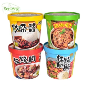 Disposable Container 16Oz 26Oz 32Oz Kraft Paper Soup Bowl With Lid Noodle Cup Packaging