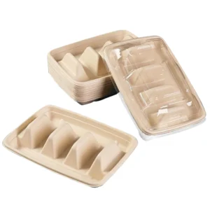 Disposable Taco Holder Good Quality Customized Takeaway Biodegradable Sugarcane Bagasse Food Tray Taco Box