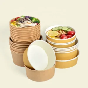 Food Grade Kraft Paper Bowl Eco-friendly Disposable Paper Bowl for Salad