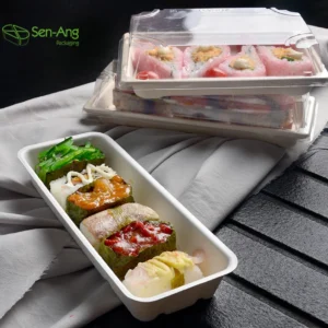 in Stock Calmshell Biodegradable Take Out Box Sugarcane Clamshell Food Container