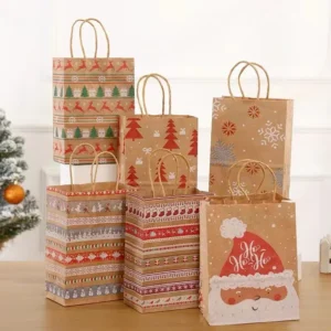 Paper Bag Custom Printed Kraft Paper Bags Recyclable Shopping Clothing Gift Bag Food Take Away With Your Own Logo