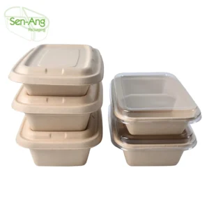 Eco Friendly Kraft Paper Away Compartment Take Way Meal Box