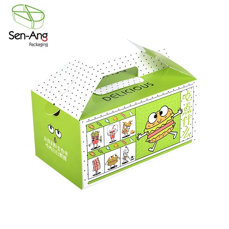 Printing Logo Custom OEM Stock Flat Box Fried Chicken Paper Box - Image 3