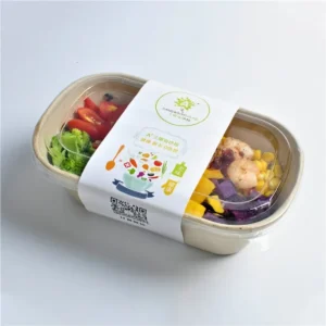 New Arrival Biodegradable White Pulp Shallow 4 Compartment Tray 850ml Takeout Container Sugarcane Bagasse Food Box