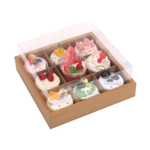 Hot Gold Foil Embossed Rigid Boxes for Cookie Cupcake Macaron Dessert Treats Cake Wedding Food Packaging 2/4/6/9 Dividers