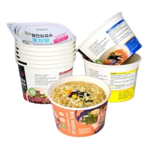 Custom Noodles Instant Cup Customized Manufacturers With Lid Custom Print Logo Paper Bowl Instant Noodle Cup