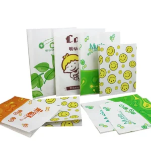 Wholesale Custom Eco-friendly Recyclable Kraft Paper Logo Different Size Oilproof Bread Packing Supermarket Promotion