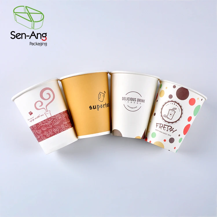 Customized Multi Size Single Wall Cup Disposable Cold Drink Paper Cup - Image 2