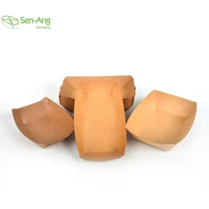 High Quality Hot Corn Boat Disposable Cookie Snack Food Container Dog Box 12Oz Kraft Paper Tray