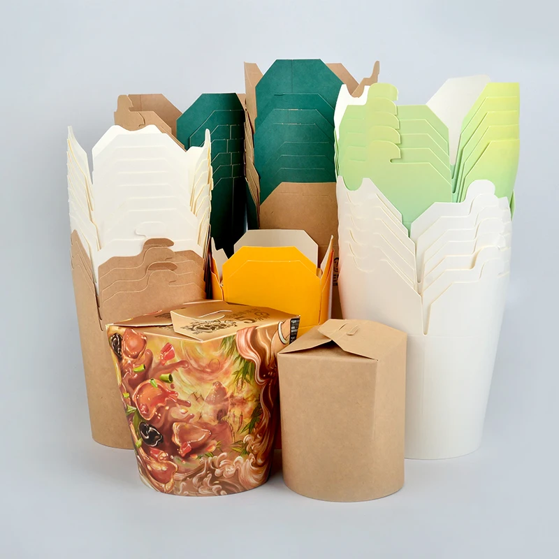 16oz 26oz 32oz 64oz White Customized Togo Kraft Take Away Chinese Takeout Packaging Disposable Paper Noodle Box - Image 6