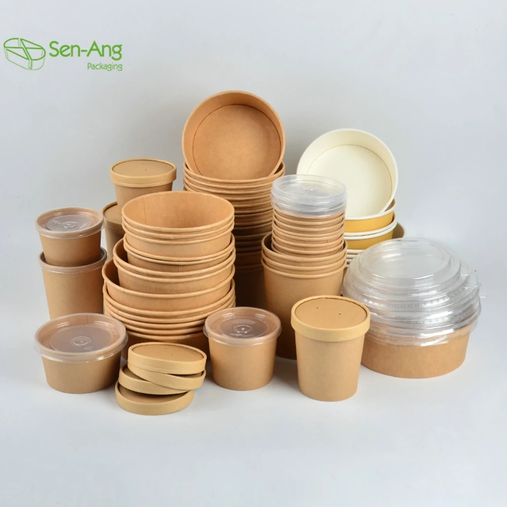 the New Listing Vegetable Soup Top Cup Noodle Bowl Thickened Disposable Porridge 16Oz Takeaway Food Packaging Bucket - Image 4