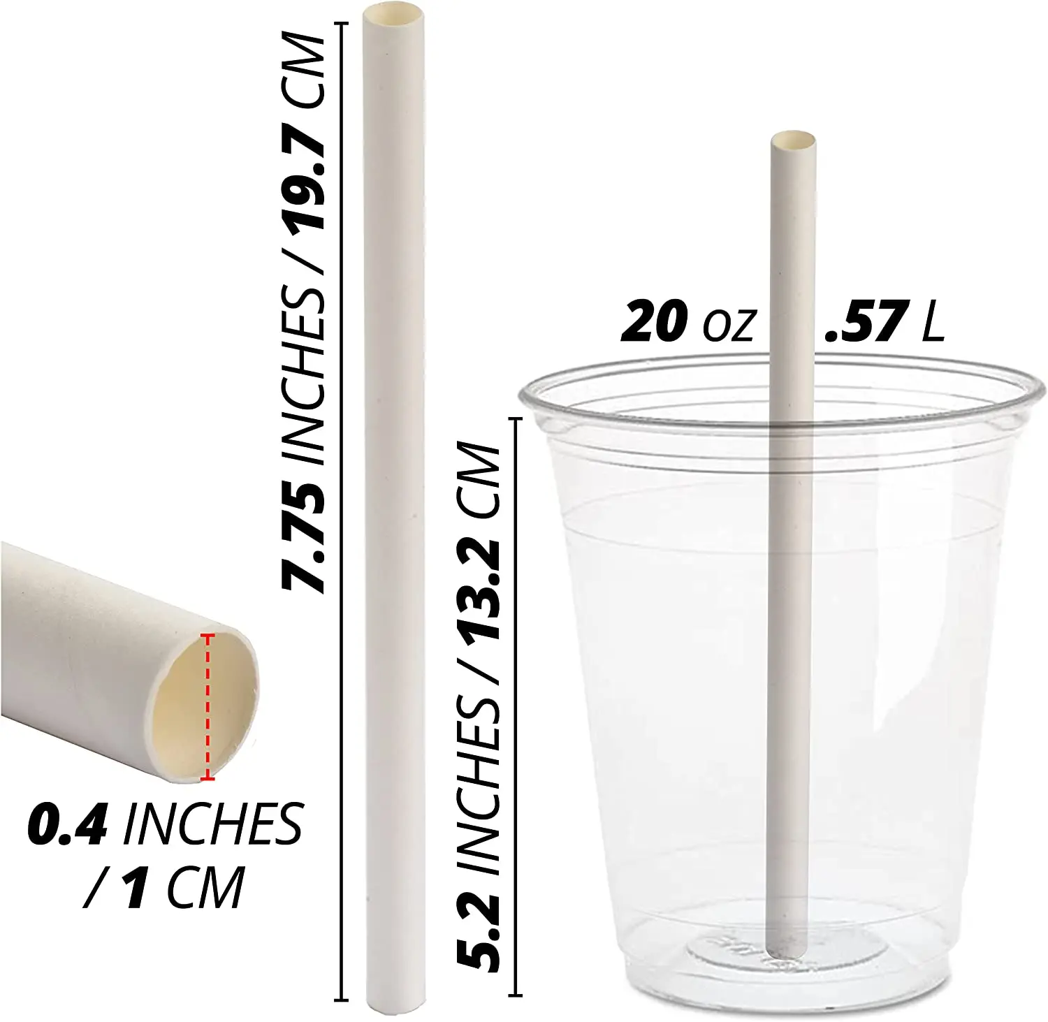 Brand New Eco Friendly Drinking Disposable Food Grade Drink Multi Size Colorful White Paper Straw - Image 4